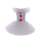 Kids Toddler Halloween Pennywise Costume Party Carnival Dress Up Circus Clown Tutu