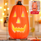 Light-Up Pumpkin Lantern Halloween Scene Decorations Fabric Items