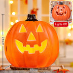 Light-Up Pumpkin Lantern Halloween Scene Decorations Fabric Items