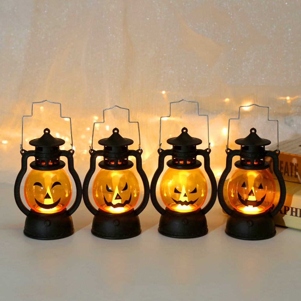 3-piece Pumpkin Lantern Handheld Pony Light Halloween LED Decorative Lights