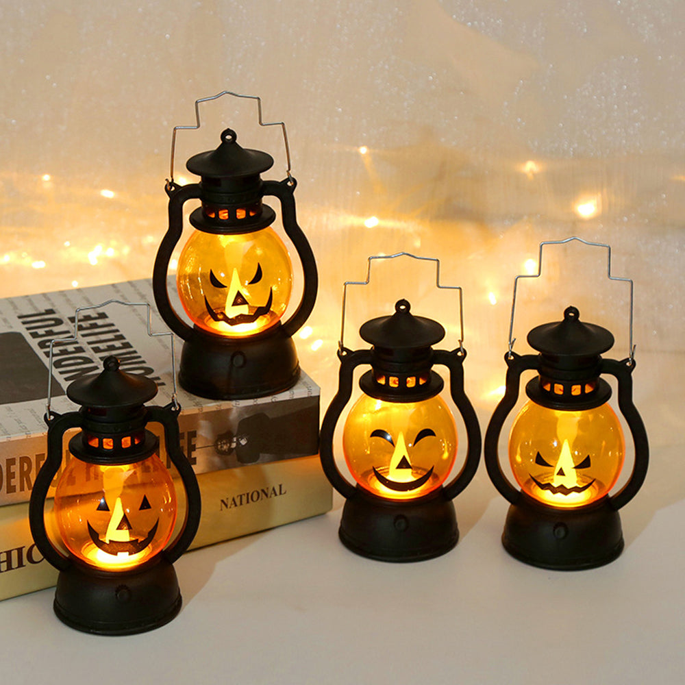 3-piece Pumpkin Lantern Handheld Pony Light Halloween LED Decorative Lights