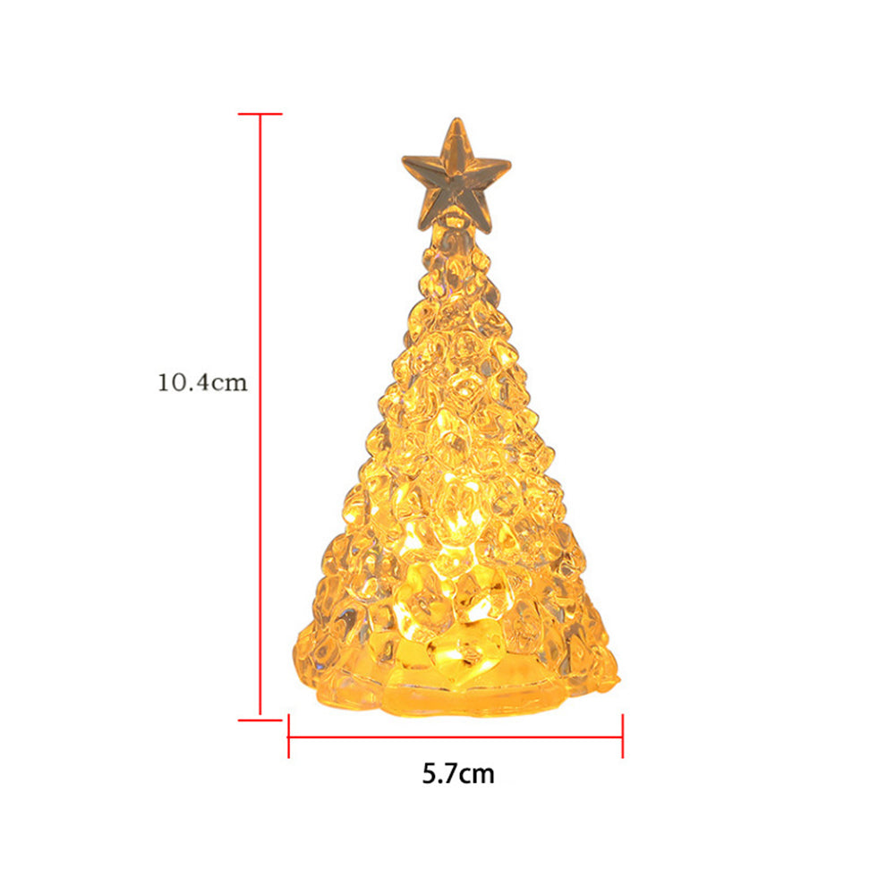 LED Christmas Tree Lights Christmas Table Ornaments Crystal Chandeliers