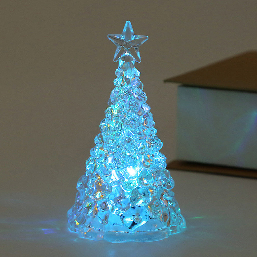 LED Christmas Tree Lights Christmas Table Ornaments Crystal Chandeliers