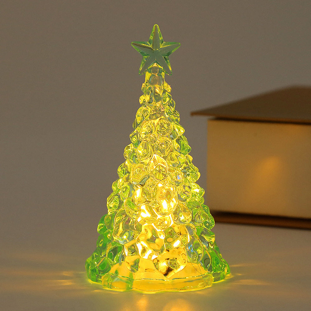 LED Christmas Tree Lights Christmas Table Ornaments Crystal Chandeliers