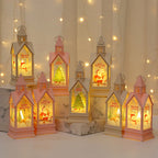 Electronic Candle Wind Lantern Castle Night Light Holiday Party Decorations
