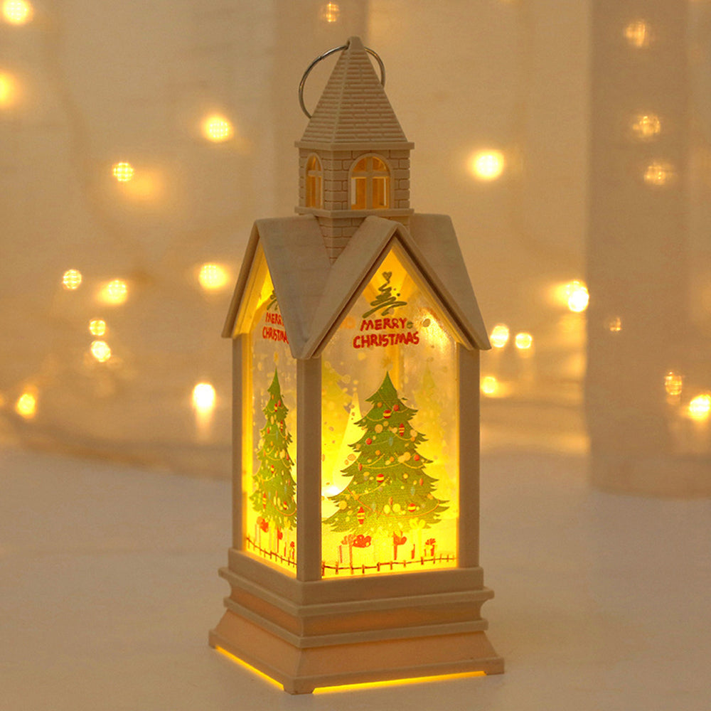 Electronic Candle Wind Lantern Castle Night Light Holiday Party Decorations