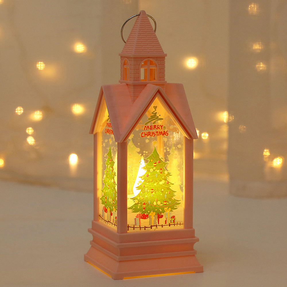 Electronic Candle Wind Lantern Castle Night Light Holiday Party Decorations