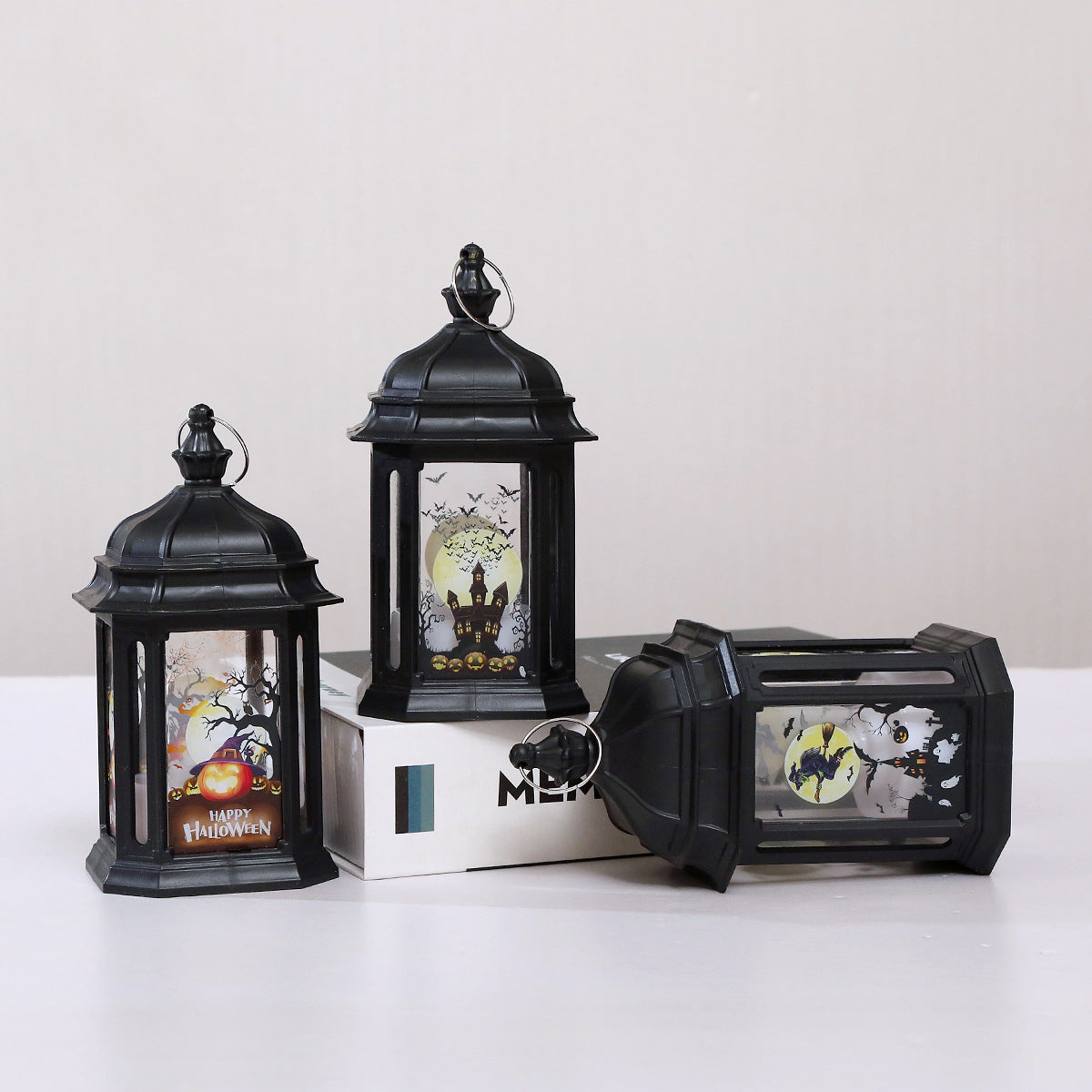 Portable Lantern Halloween Decorations LED Wind Lantern Ornaments