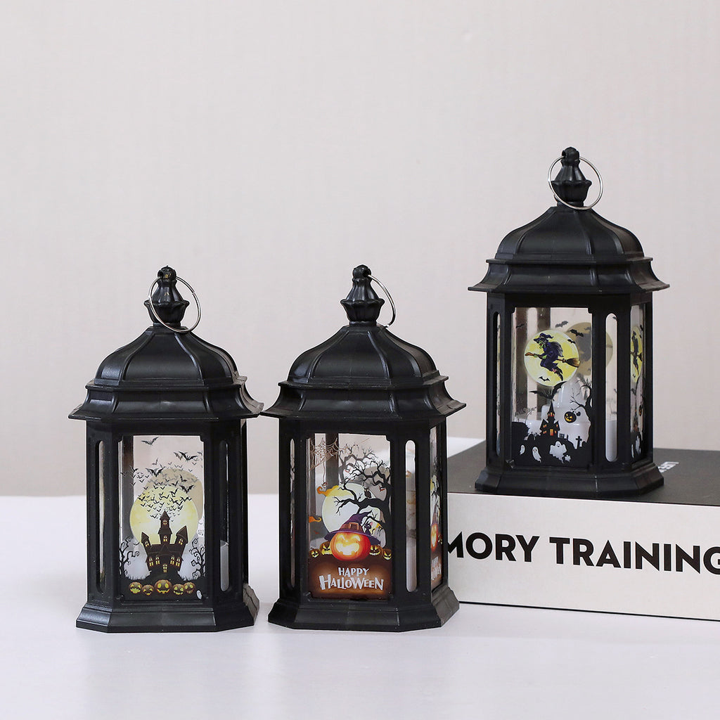 Portable Lantern Halloween Decorations LED Wind Lantern Ornaments