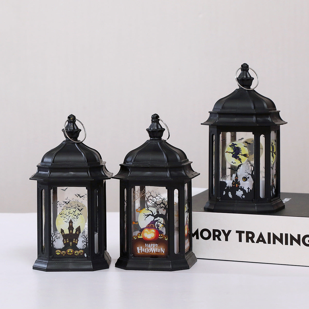 Portable Lantern Halloween Decorations LED Wind Lantern Ornaments