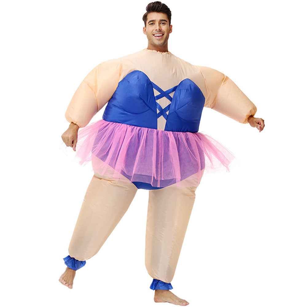 Ballerina Clown Ireland Hula funny Inflatable Costume suit Halloween
