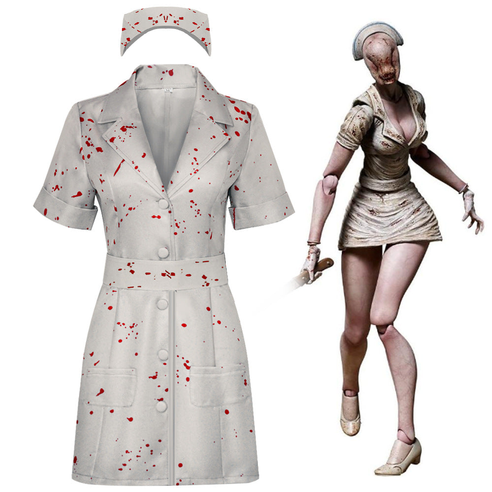 Silent Hill Nurse Costume Remake Horror Zombie Scary Cosplay Halloween