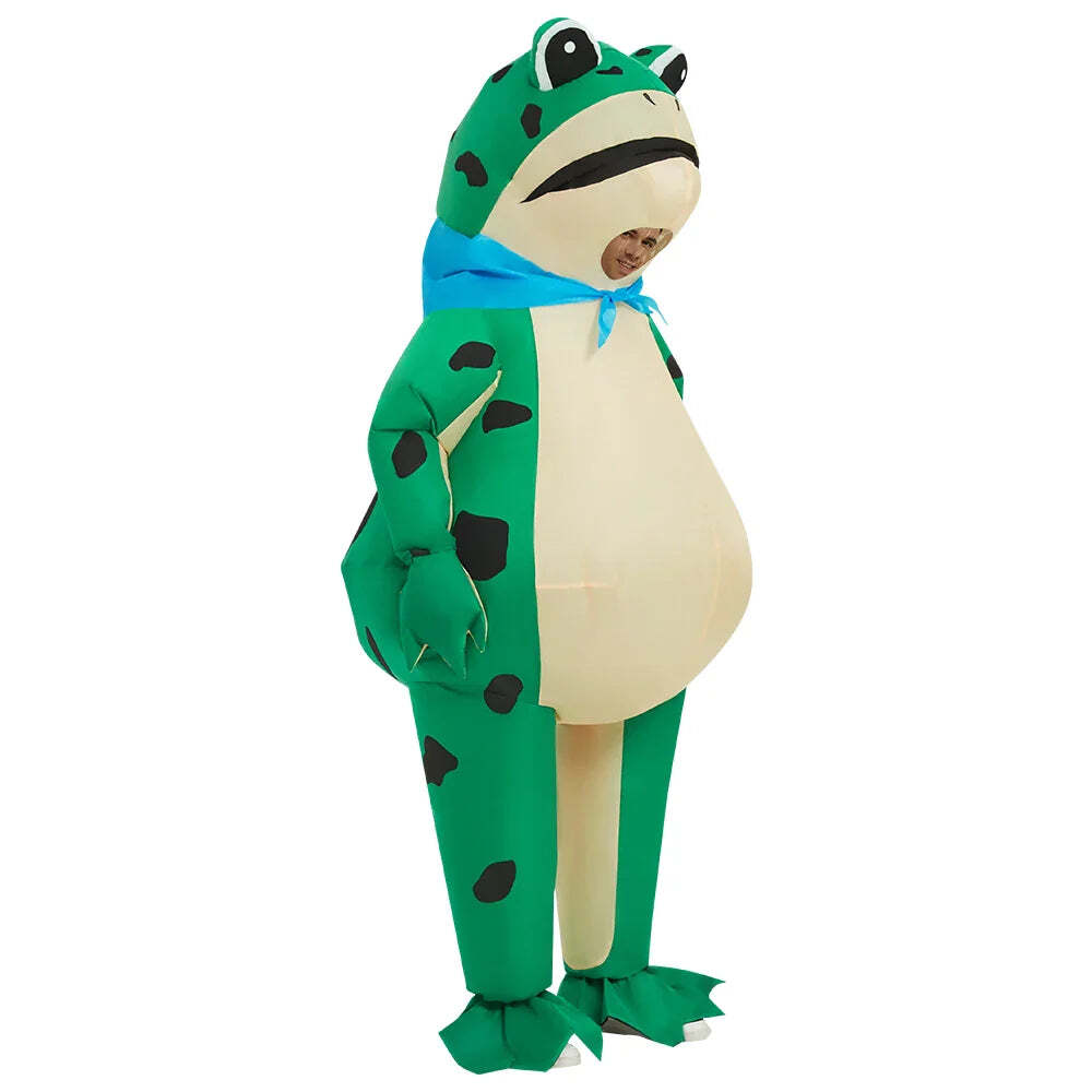 Inflatable Frog Costume Green and Pink Halloween