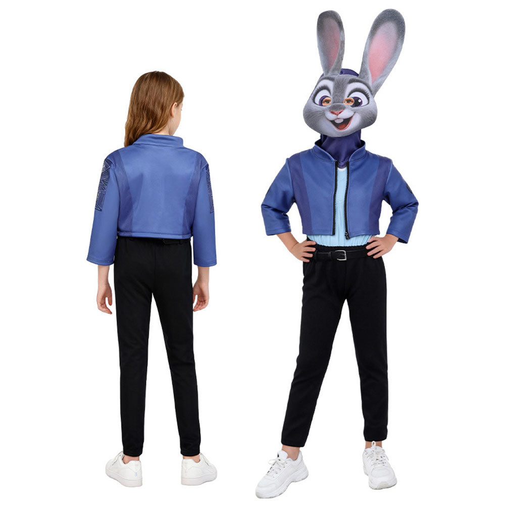 Zootopia 2 Judy Hopps Kids Cosplay Costumes Carnival Party Full Set