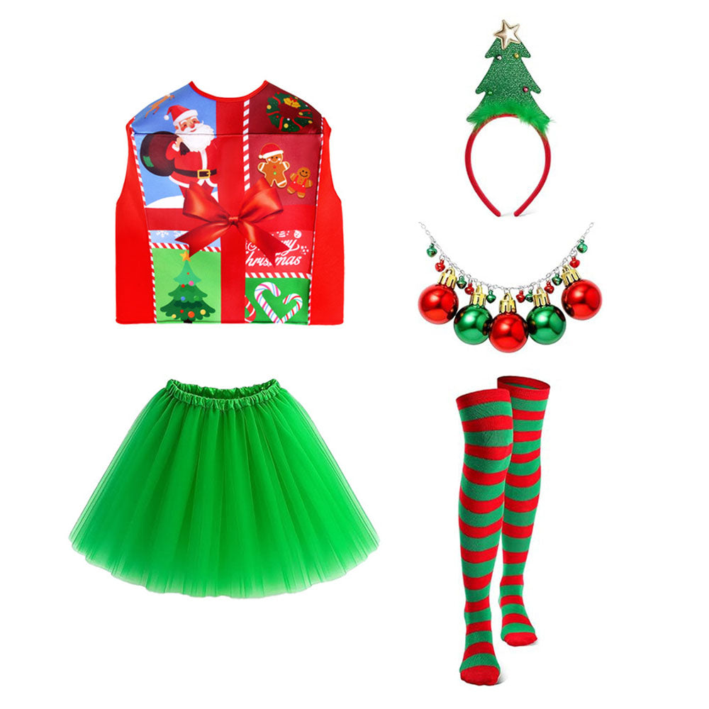 Kid's Set Santa Claus Mrs.Claus Christmas Gift Costume Fancy Set