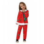 Children's Red Santa Claus Pajama Party Dress up Costume for Kids