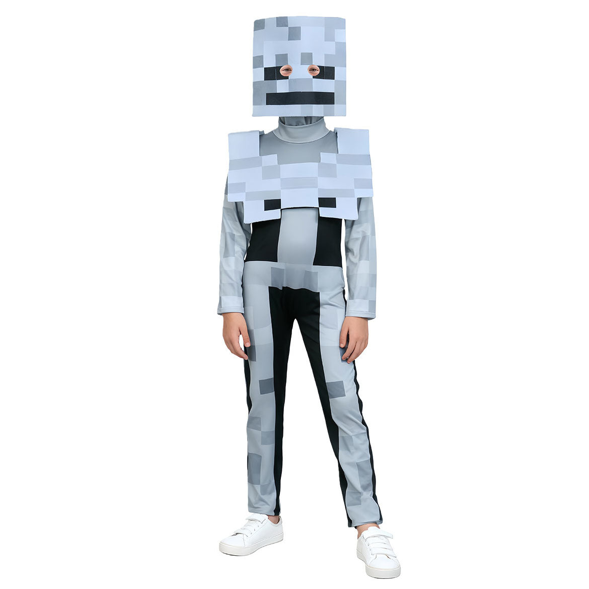 Minecraft Skeleton Jumpsuit Cosplay Costume Carnival Suit