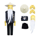 Kid's Ninjago Master Wu Costume Cosplay Party Carnival Adult