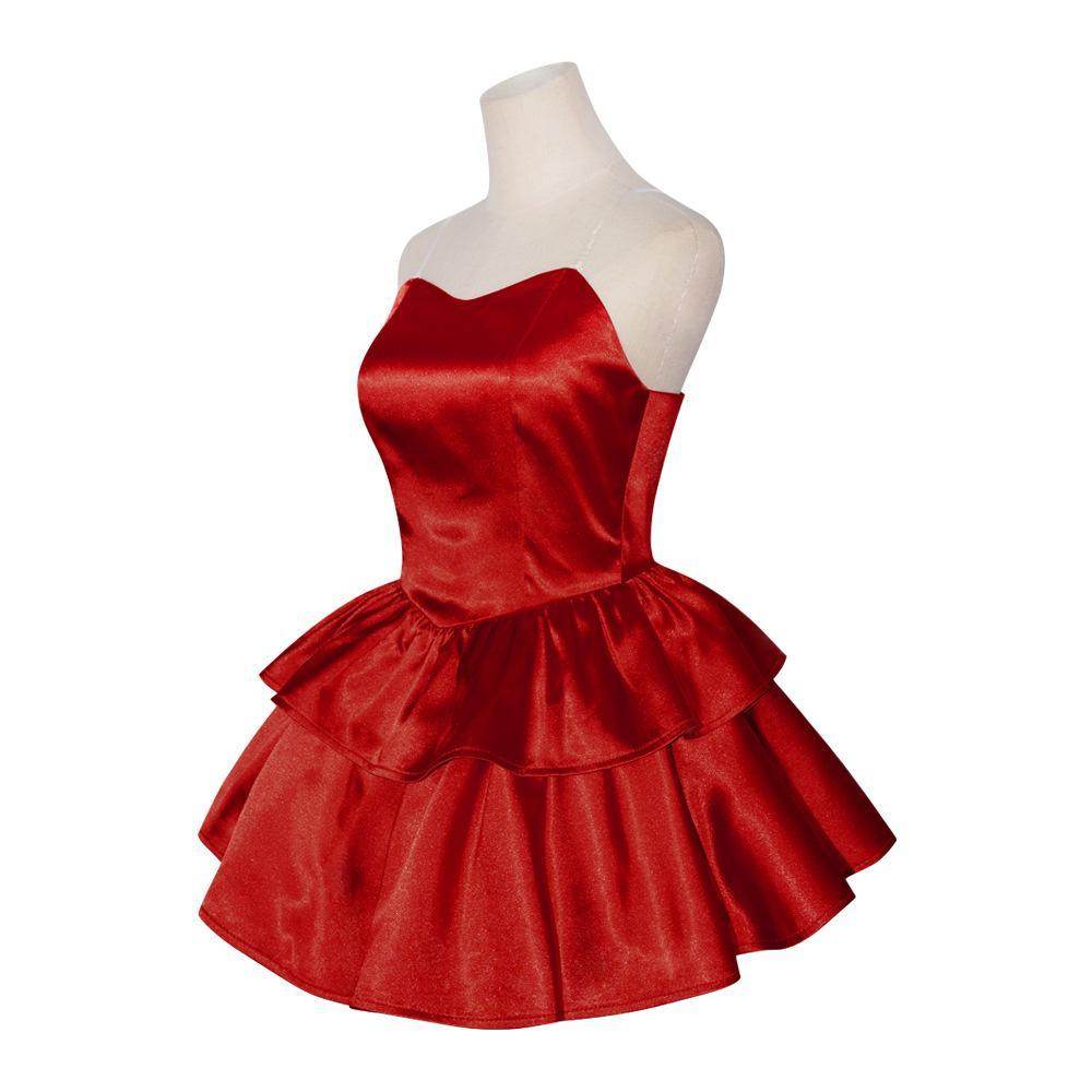 70s Perfect Blue Mima Kirigoe Cosplay Costume Red and Pink Dresses for Women - Azufun