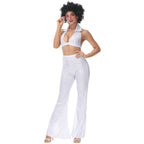 80s Retro Disco Costumes Fancy Dress Cosplay Halloween Outfit For Female - Azufun