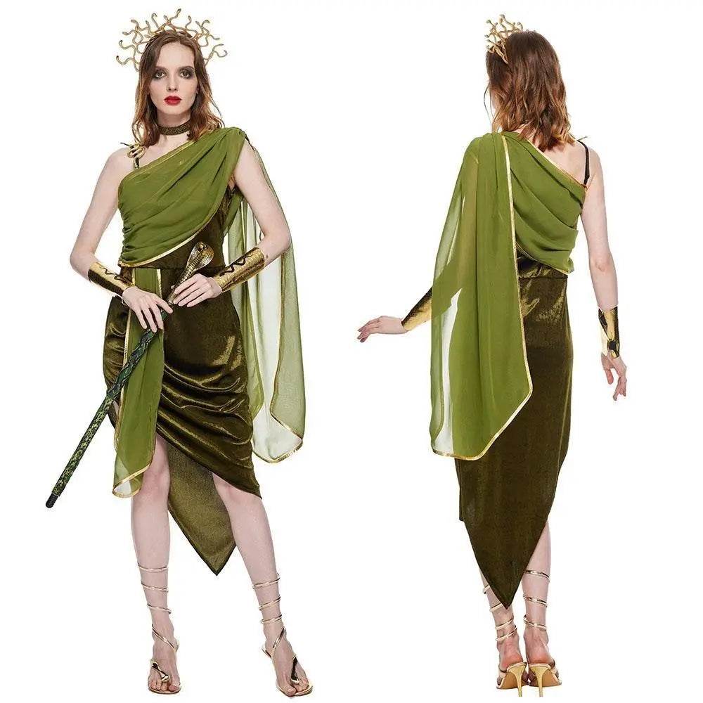 Adult Medusa Costume Halloween Cosplay Outfit for Bar Parties and Performances - Azufun