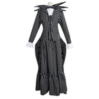 Adult kids Jack Skellington Sally Suit Costume The Nightmare Before Christmas for women men Boy Girl full Set - Azufun