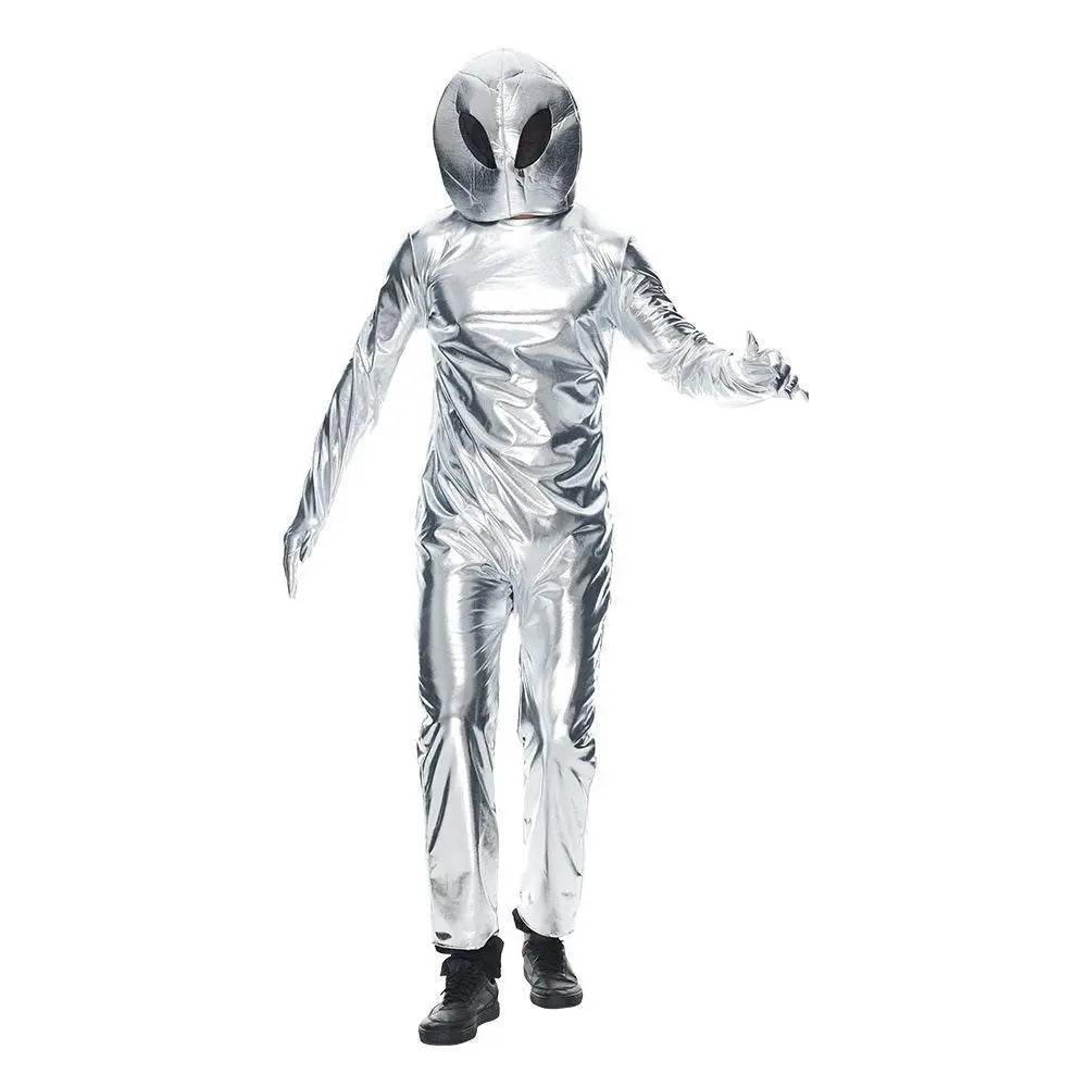 Alien Funny UFO Astronaut Cosplay Costume Outfits Halloween Carnival Suit - Azufun
