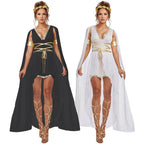 Ancient Greek Goddess Cleopatra Athena Cosplay Costume Medieval Dress - Azufun