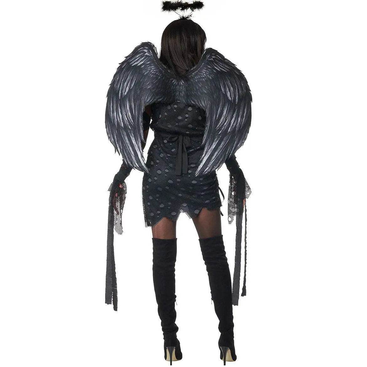 Angel costume big wings zombie vampire evil ghost costume Halloween - Azufun