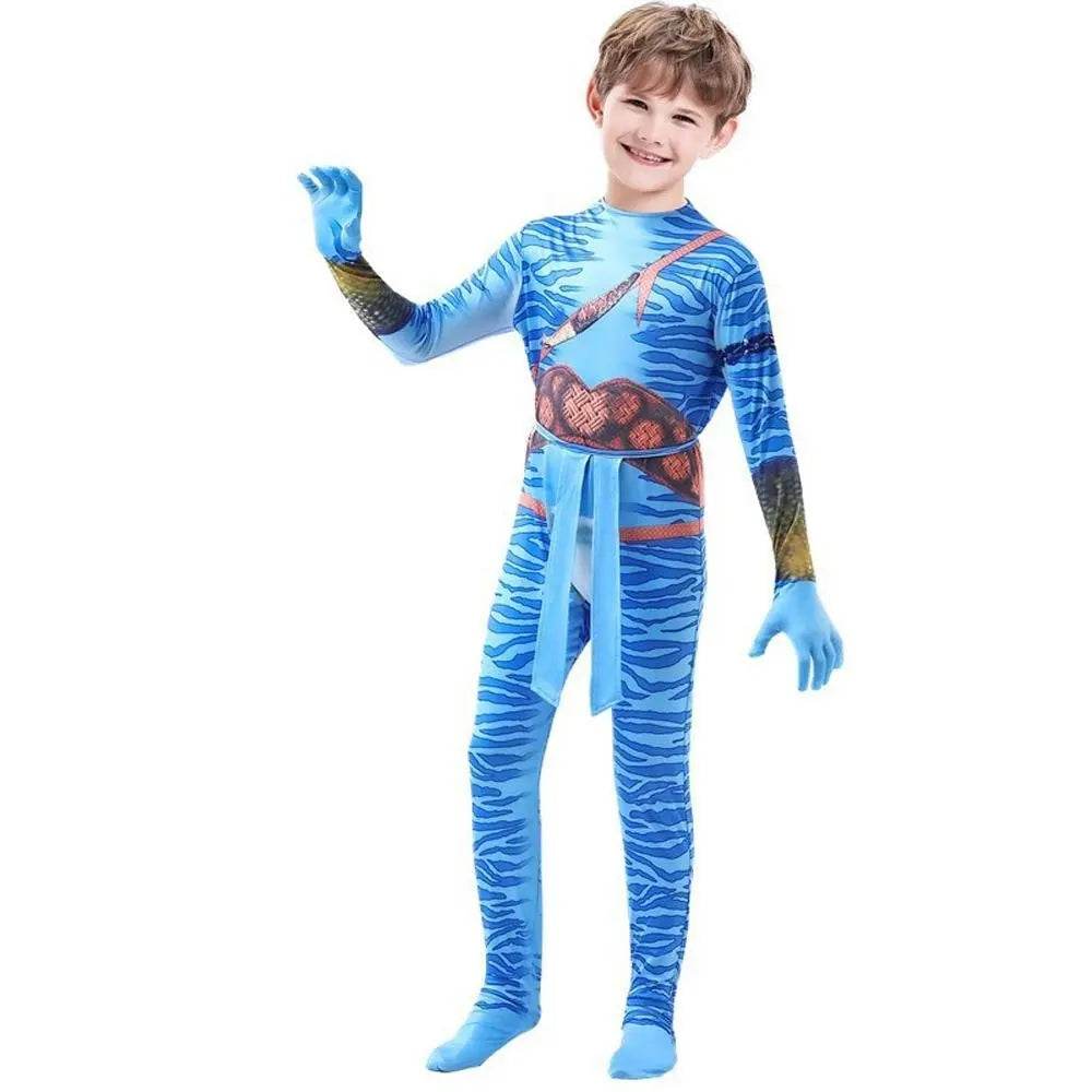 Avatar: The Way of Water Cosplay Costume kids zentai costume jumpsuit - Azufun