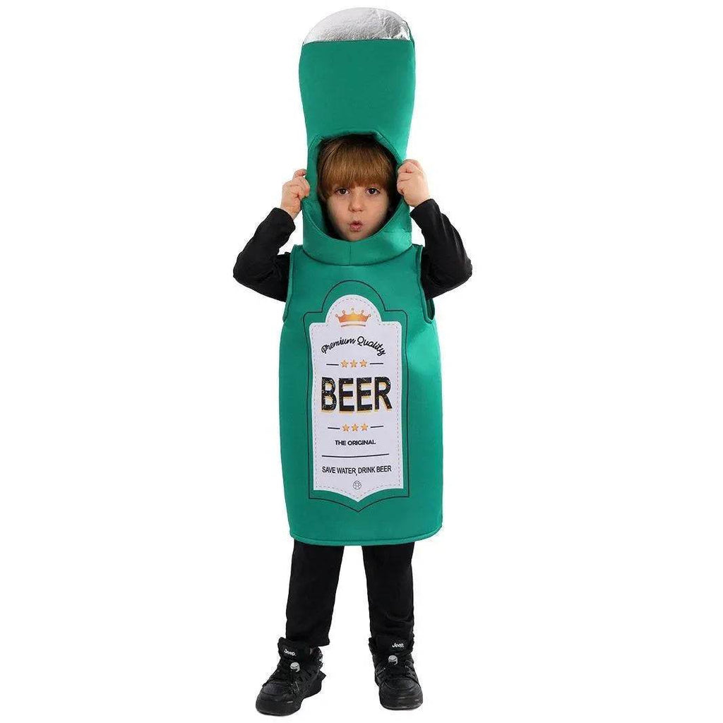 Beer Wine red Bottle Cosplay Costume Children's Day and School Festival Performance Outfit - Azufun