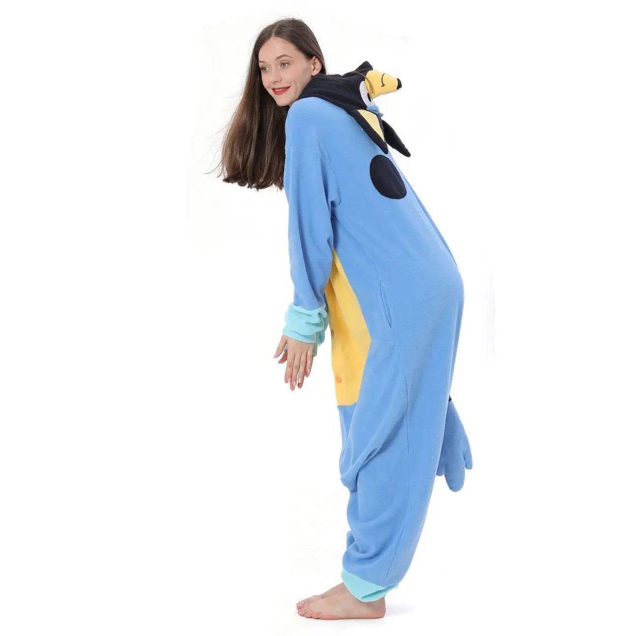 Bluey Onesies Costume Kigurumi PJS Pajamas Outfit for Adult Kids Girl Boy - Azufun