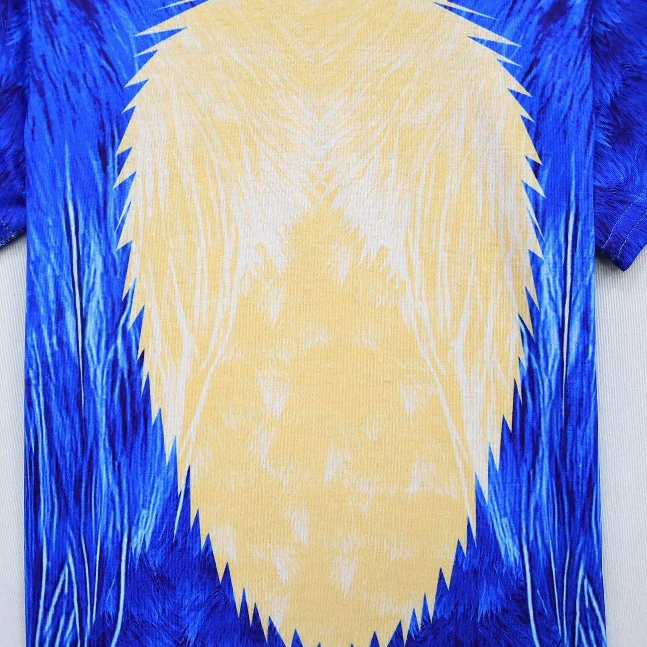 Boys Sonic the Hedgehog Print Costume Short sleeve Pants Suit - Azufun