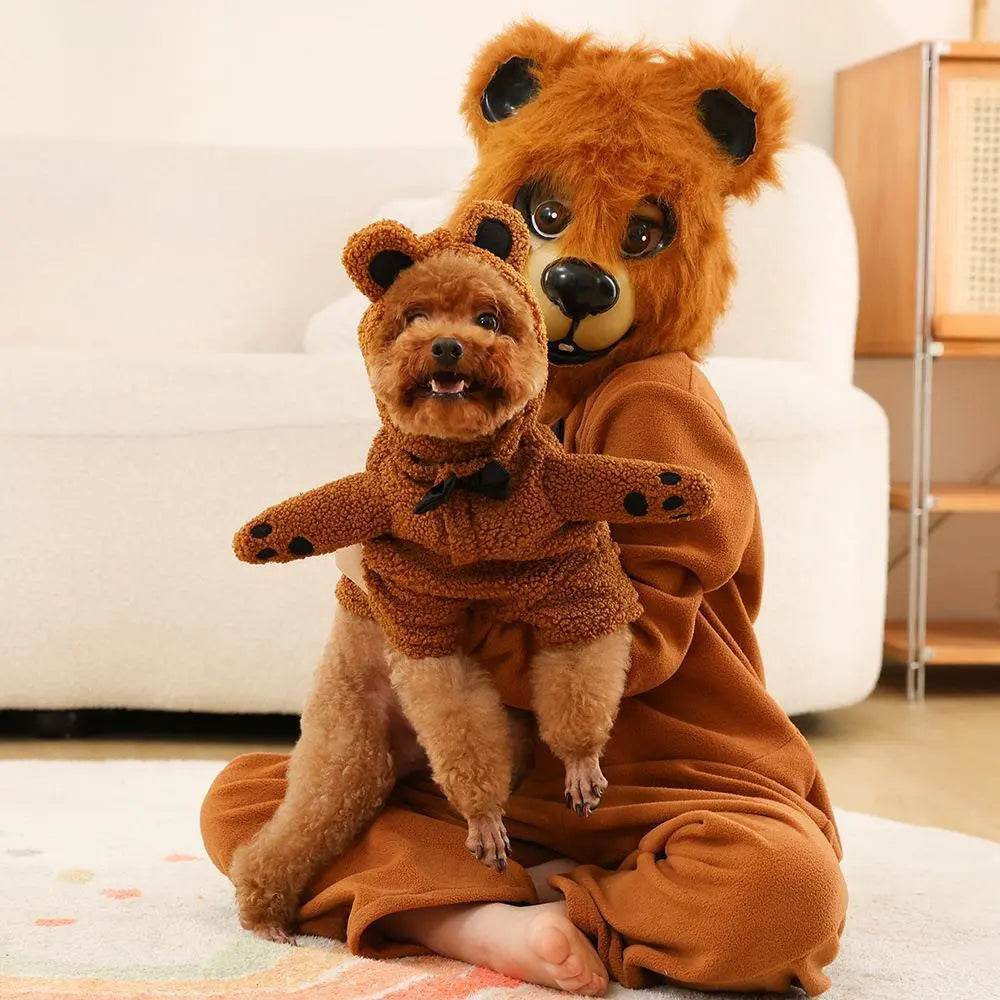 Brown Bear animal furry costume Children's Day Matching Pets Party Halloween - Azufun