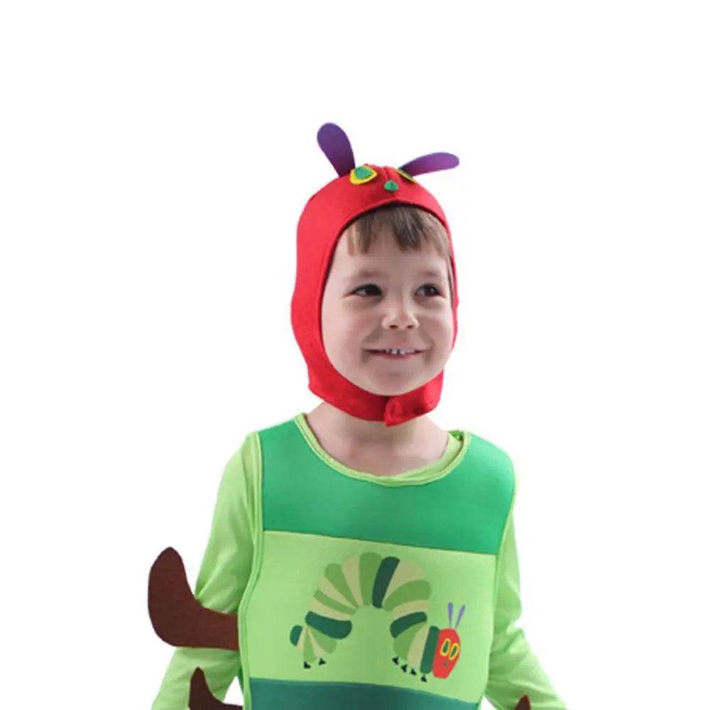Caterpillar Cosplay Costume Boys Girls Halloween Jumpsuit Book Week Dress Up for Kids - Azufun