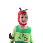 Caterpillar Cosplay Costume Boys Girls Halloween Jumpsuit Book Week Dress Up for Kids - Azufun