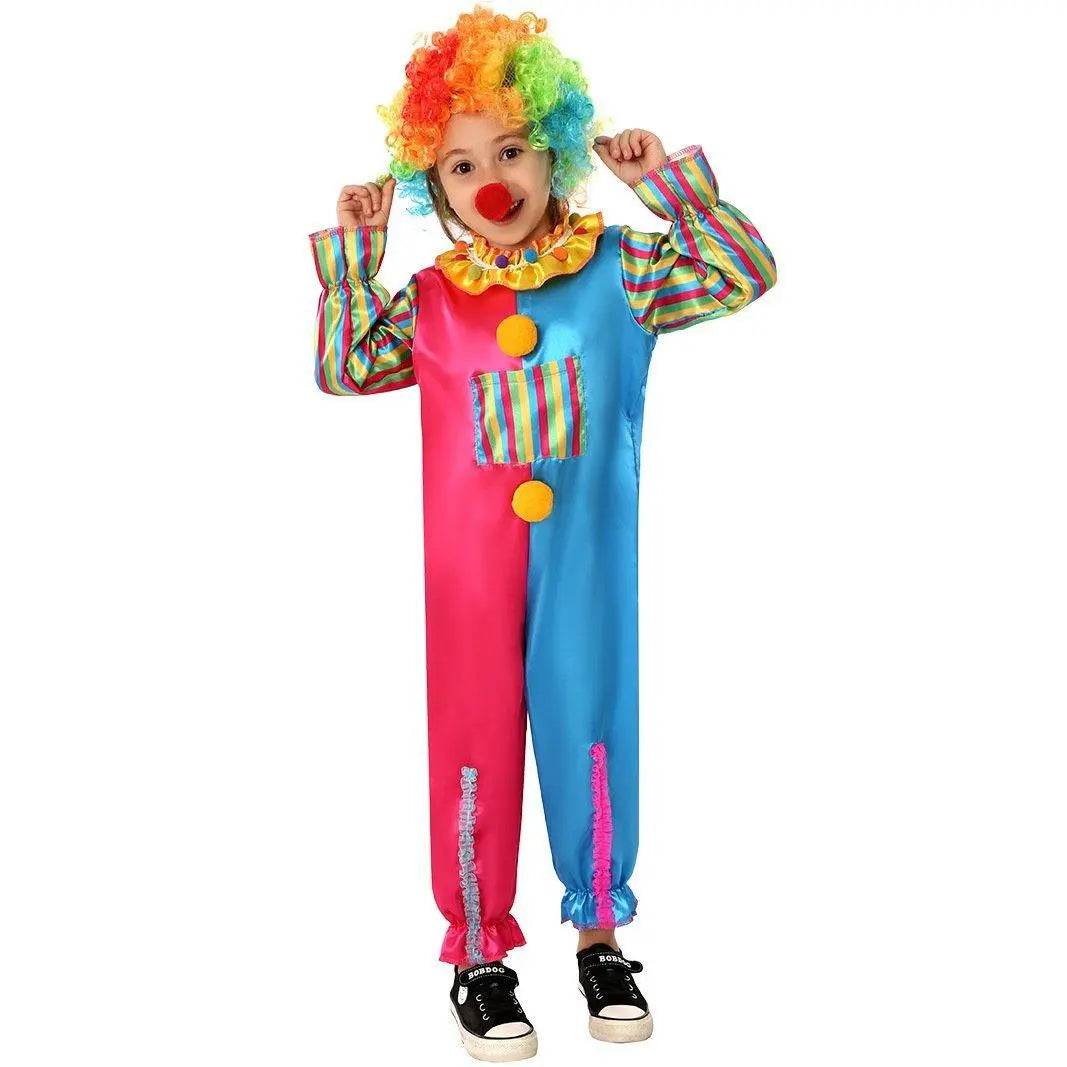 Children's Clown Costume Jumpsuit Carnival Cosplay Halloween and Stage Performance Outfit - Azufun