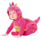 Children's Costume Cute Dinosaur Rose Red Shape One-piece Romper - Azufun