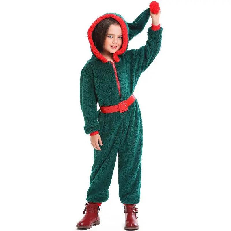 Christmas Family Matching Costume Onesies Hooded Pajamas Jumpsuit - Azufun