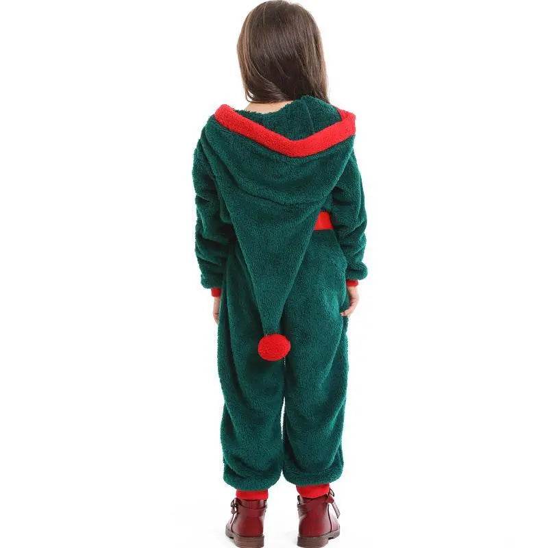 Christmas Family Matching Costume Onesies Hooded Pajamas Jumpsuit - Azufun