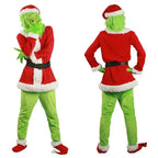 Christmas The Grinch Cosplay Costumes Party Performance Furry Santa Suit - Azufun