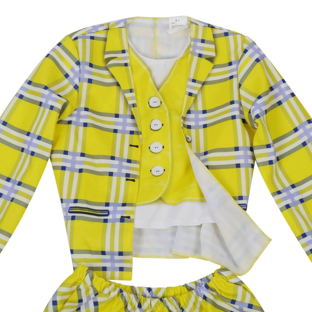 Clueless Cher Horowitz Girl Cosplay Costume School Uniform Suit Fancy Dress Halloween Outfit - Azufun