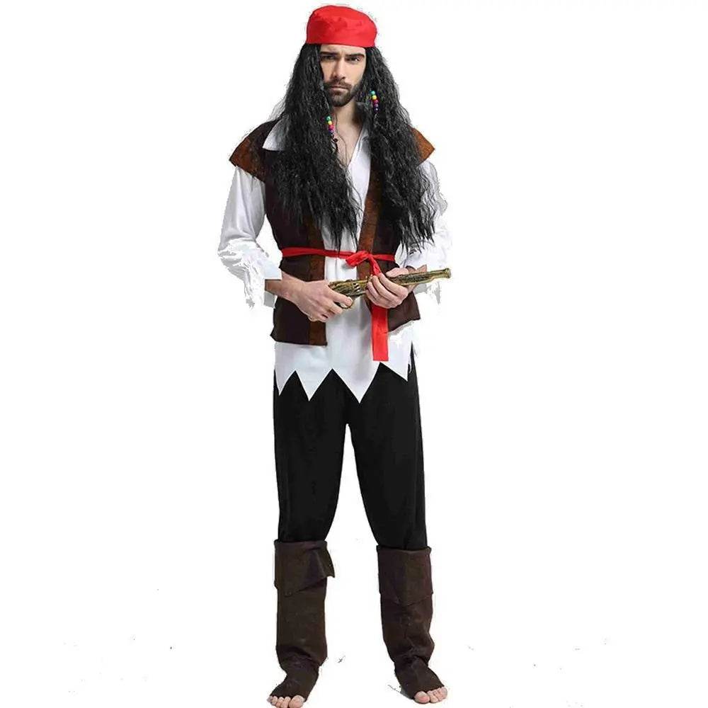 Couples Pirate Outfit Cosplay Costume Fancy Dress Halloween For Adult - Azufun