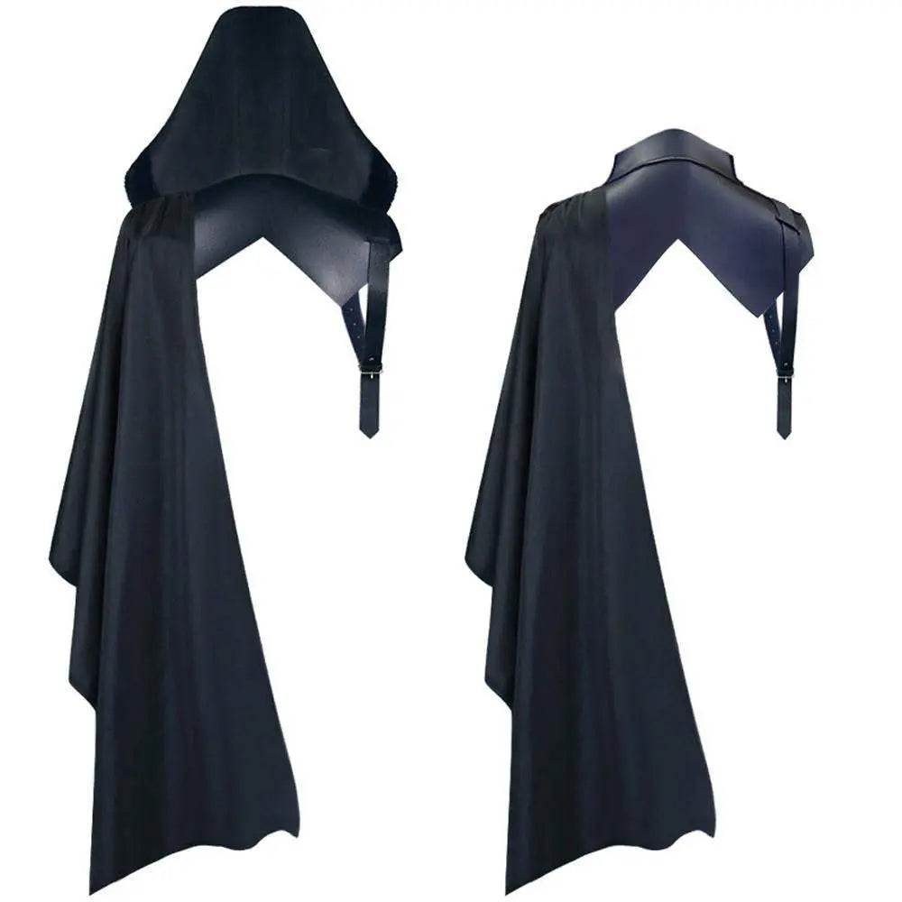 Death Cape Halloween Party Devil Cosplay Costume Vampire Cloak Midcentury Vintage Tippet for Men - Azufun