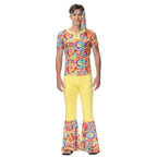Disco 70s Fancy Dress Retro hip-hop hippie Couple Stage Costumes Halloween - Azufun