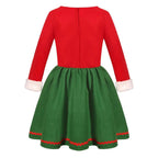 Elf Costume for Girls Boy Kids Christmas Party Dress Outfit - Azufun
