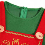 Elf Costume for Girls Boy Kids Christmas Party Dress Outfit - Azufun
