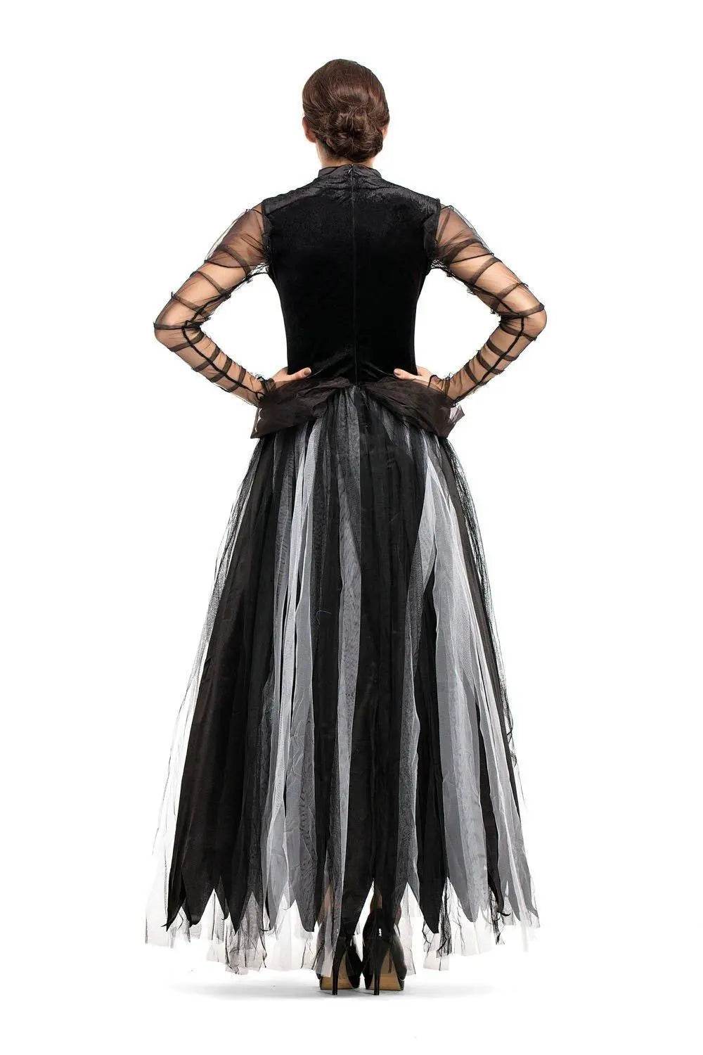 Fairy Tale Black Swan Cos Witch Cos Costume for Halloween Party Prom - Azufun