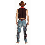 Family Matching West Cowboy Costumes outfit classic wild fancy dress western - Azufun