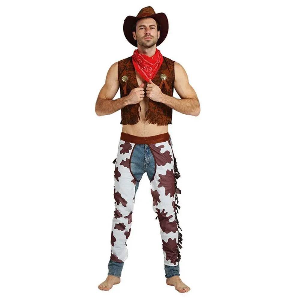 Family Matching West Cowboy Costumes outfit classic wild fancy dress western - Azufun